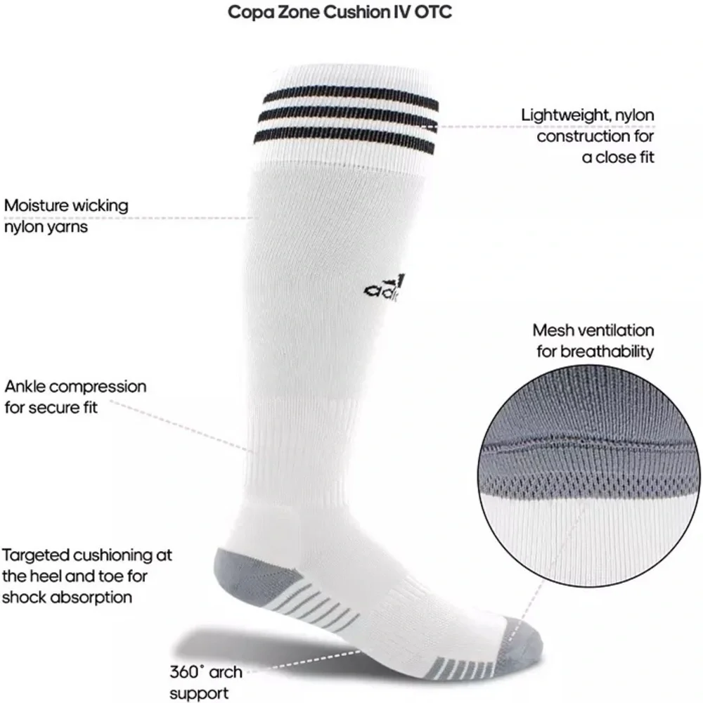 adidas Copa Zone Cushion IV Soccer OTC Socks (E1)